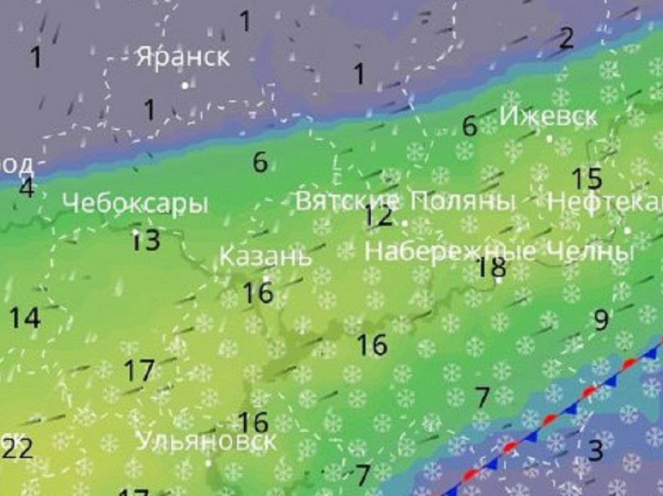 На юге Кировской области ожидаются сильные снегопады